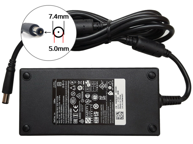 Dell 19.5V 9.23A 180W Connector 7.4mm x 5.0mm Power Supply AC Adapter Charger