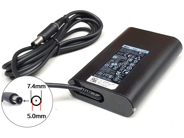Slim Dell 19.5V 3.34A 65W Connector 7.4mm x 5.0mm Power Supply AC Adapter Charger