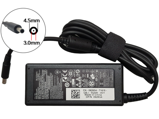 Dell 19.5V 3.34A 65W Connector 4.5mm x 3.0mm Power Supply AC Adapter Charger