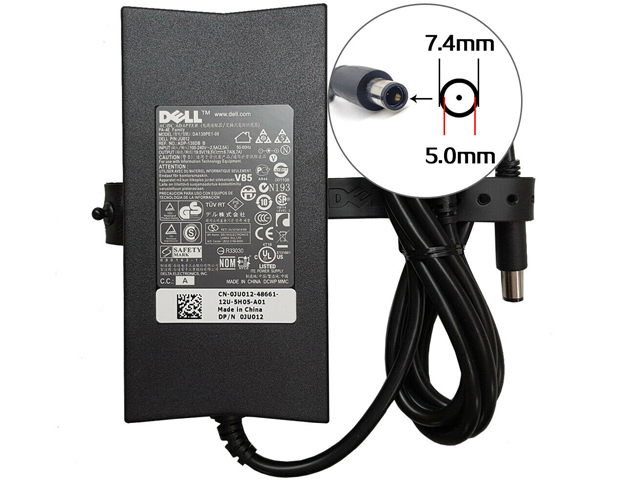 Dell 19.5V 6.7A 130W Connector 7.4mm x 5.0mm Power Supply AC Adapter Charger
