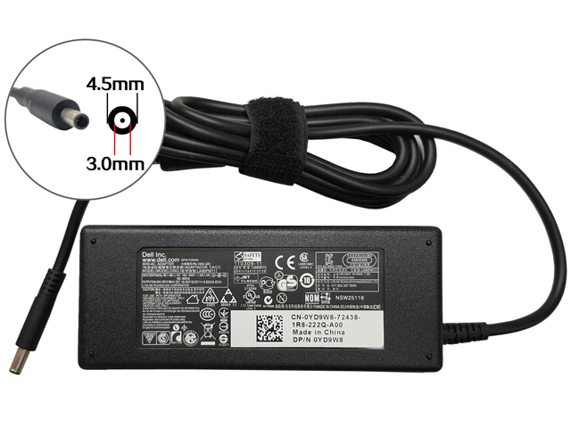 Dell 19.5V 4.62A 90W Connector 4.5mm x 3.0mm Power Supply AC Adapter Charger